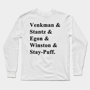 Ghostbusters 1 Names Long Sleeve T-Shirt